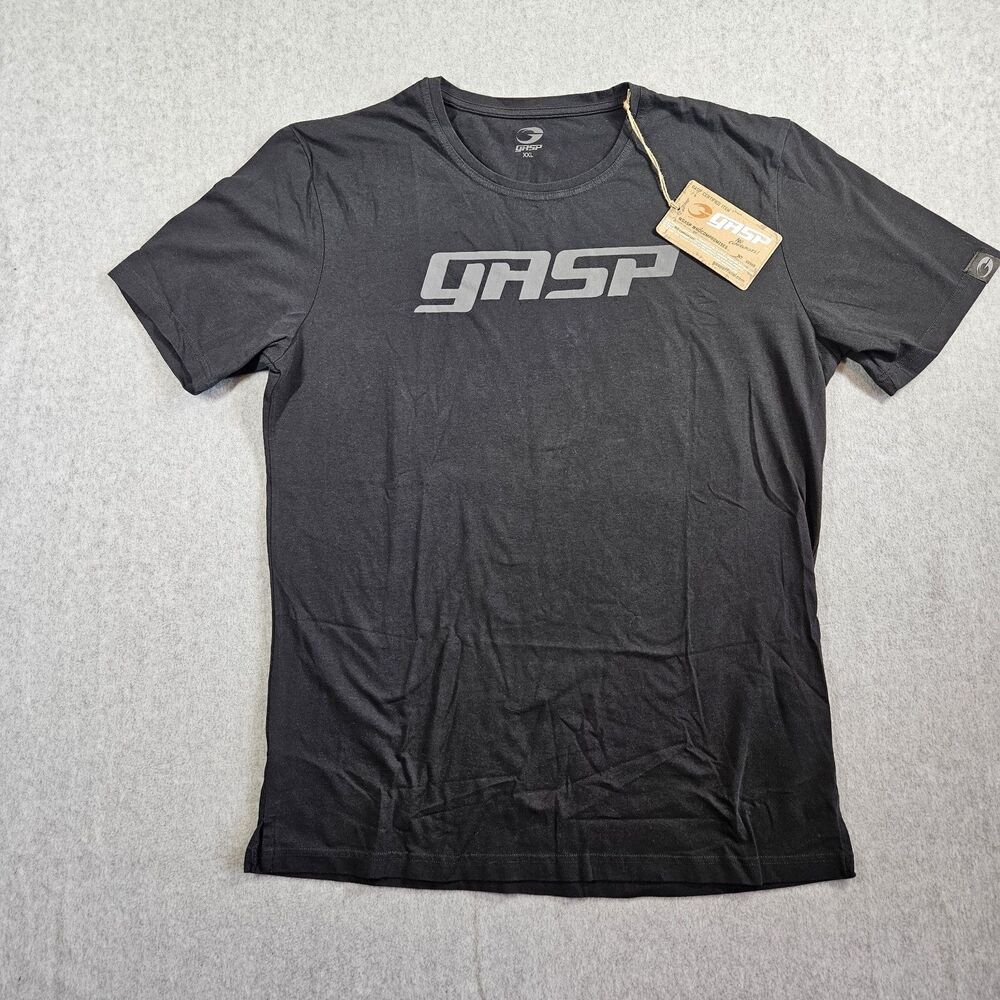 GASP Shirt Mens 2XL XXL Black Oversized Iron Tee Lifting Workout Gym SS